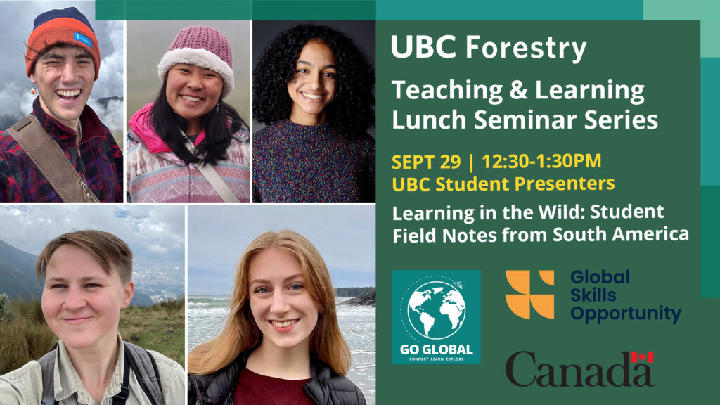Graphic promoting the UBC Forestry TLSS Seminar